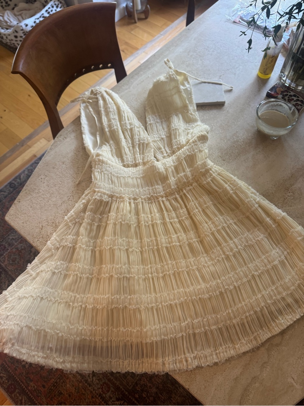 Peppermayo Cream Textured Mini Dress - Picture 2 of 4